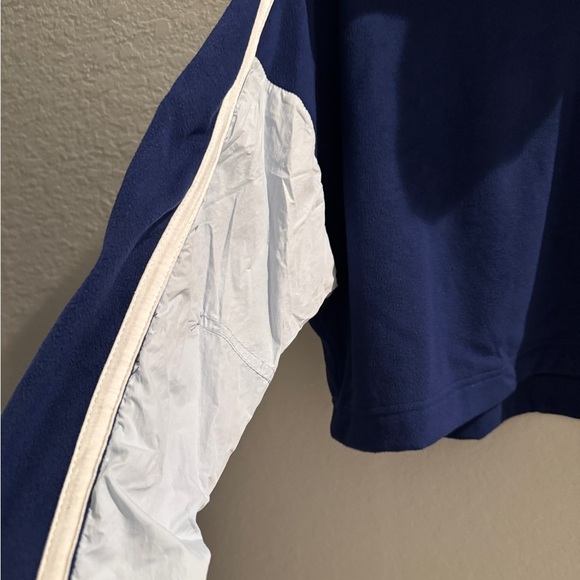 NWT forever 21 cropped long sleeve jacket no hood Sz M in navy / light blue - Picture 3 of 6